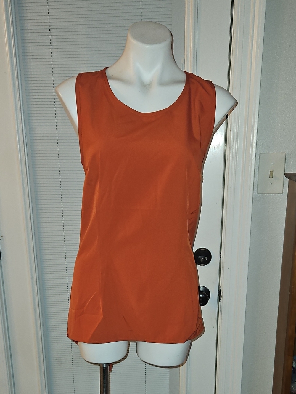 Source Unknown Sleeveless Scoop Neck Tank - Orange
